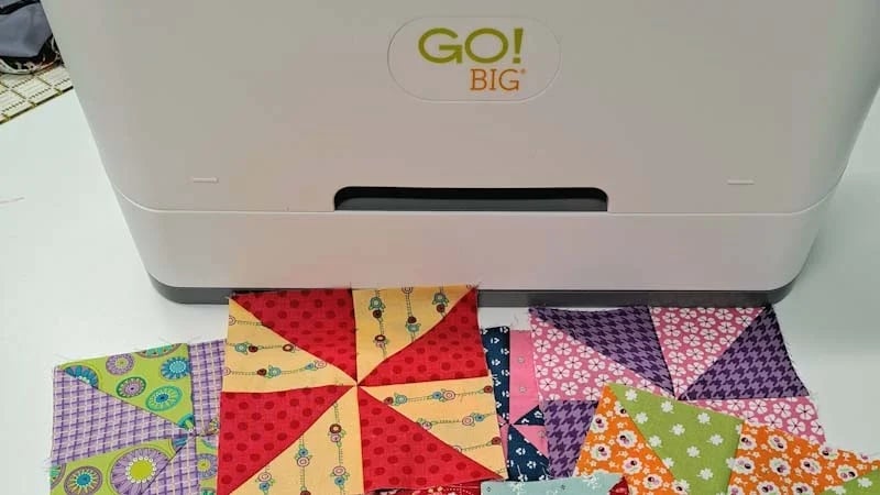 GO! Big Fabric Cutter with Scrappy Pinwheel Blocks