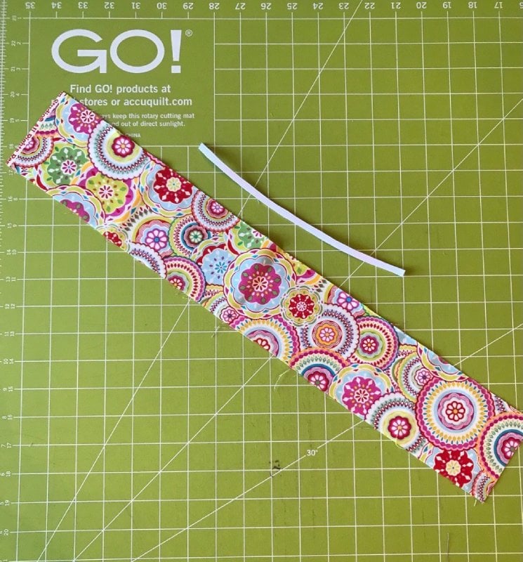 Rectangle of Fabric and Elastic for a GO! Hair Scrunchie